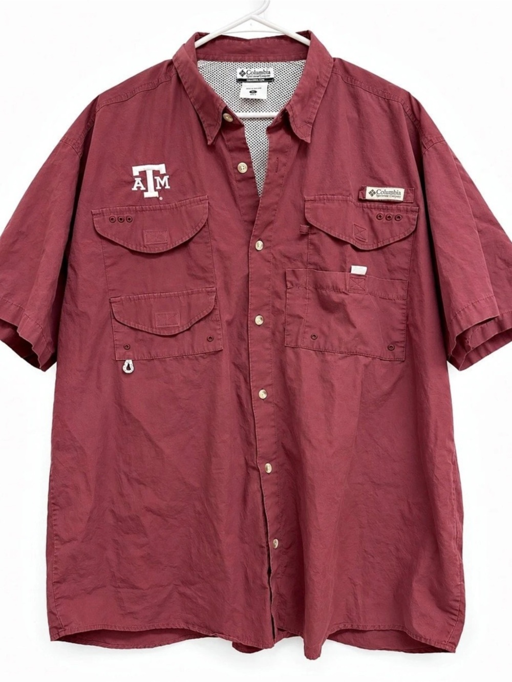 Columbia Sportswear men’s short sleeve button-down fishing shirt in size XL